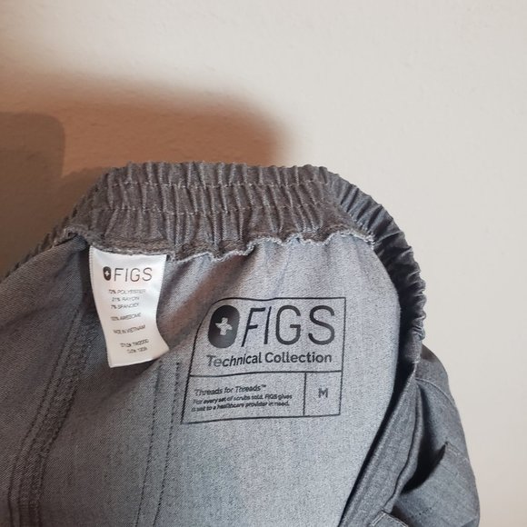 Figs Graphite Yola Skinny Straight Leg Scrub Pants Medium - Picture 6 of 7